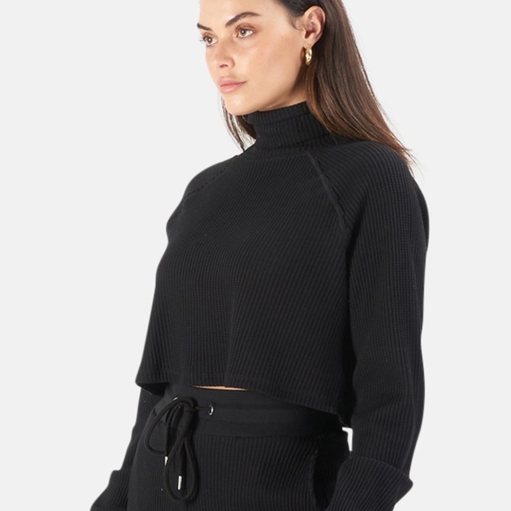 The Range turtleneck cropped sweatshirt